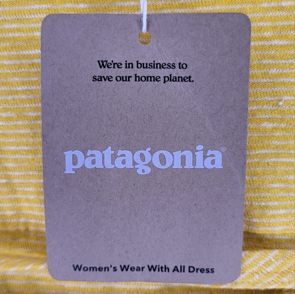 NWT Patagonia Women's Wear-With-All Dress size Small in Longplains Shine Yellow - Picture 5 of 10